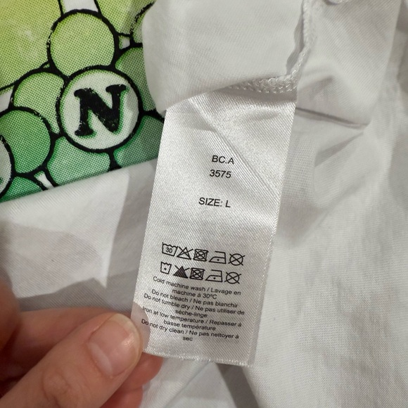 Ganni White Tee with Rainbow Graphic - Picture 4 of 5